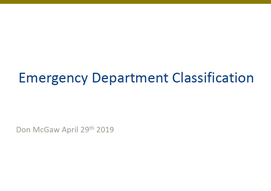 Session 2 Don McGaw Version 12 JHU ED Visit Classification Johns
